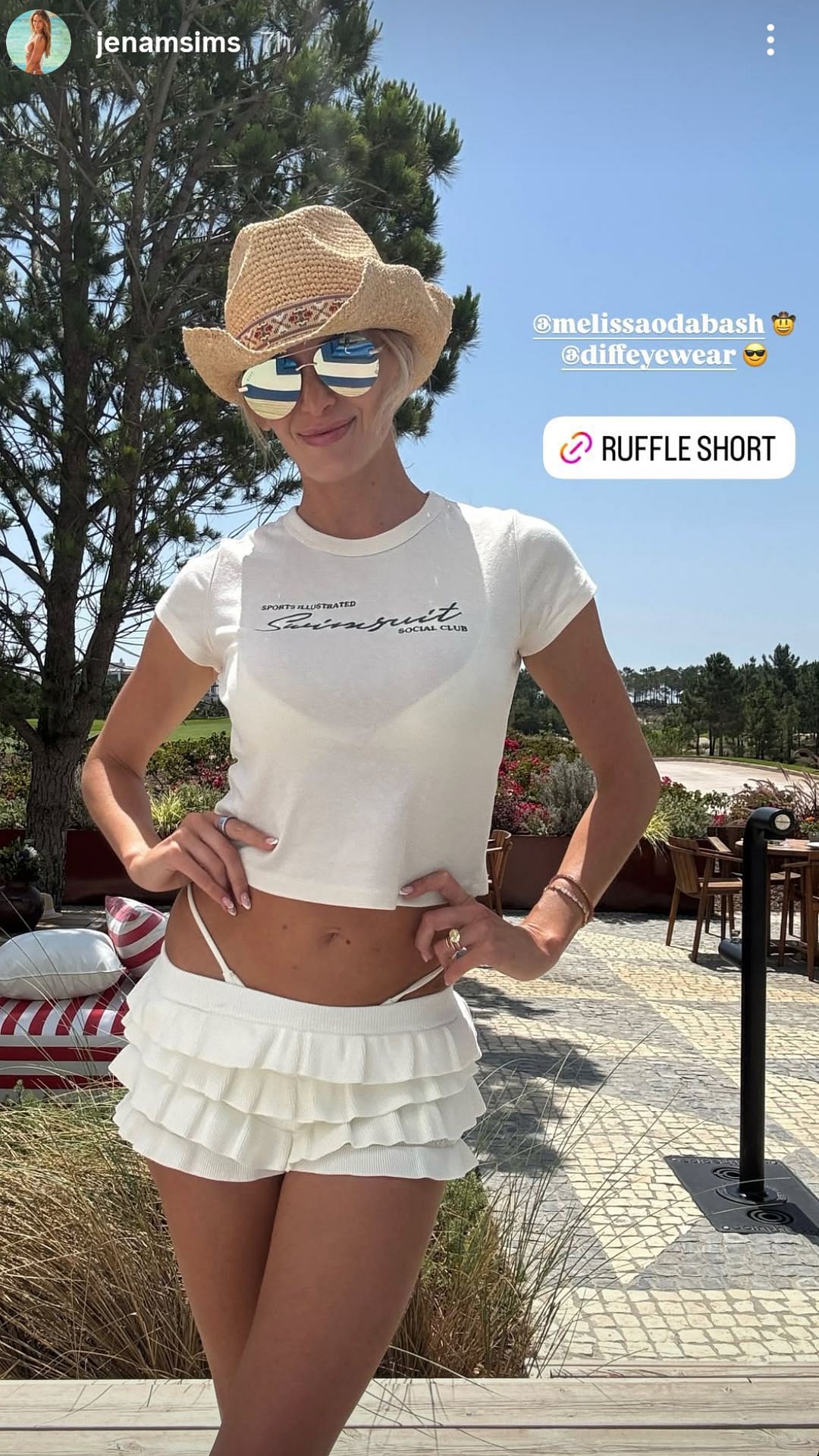 Screenshot Jena Sims' Instagram story - Source: Instagram @jenamsims